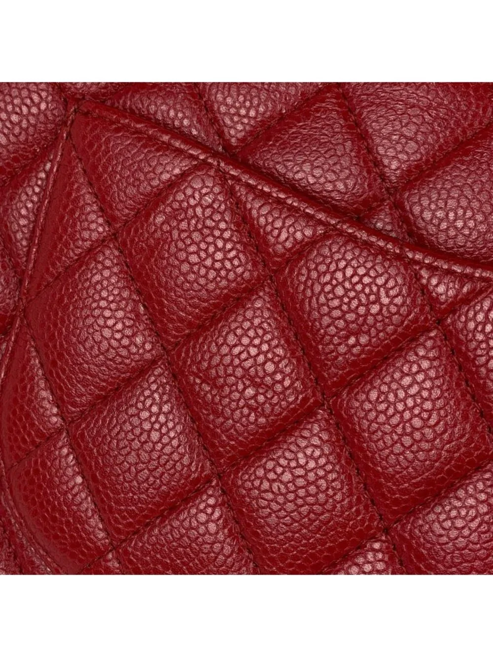Chanel Shoulder Bag Quilted Double Flap CC Logo Caviar Leather